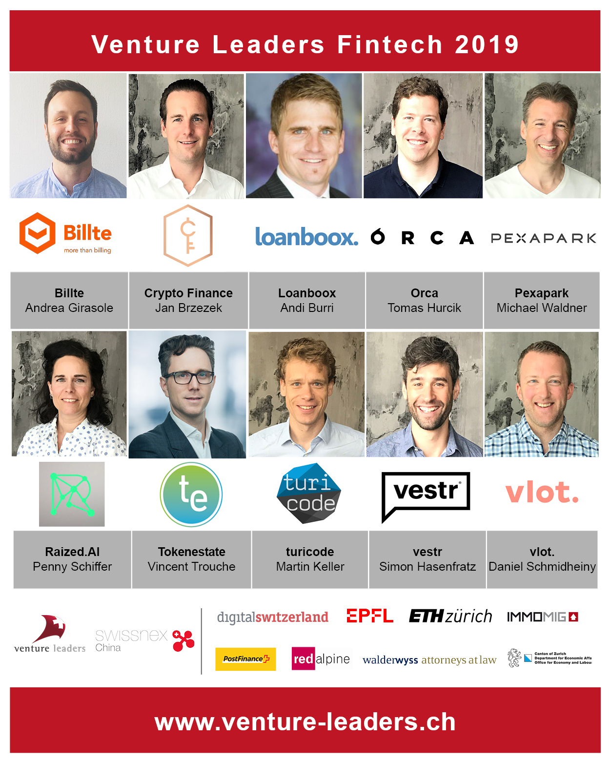 The 10 winning entrepreneurs and startups of Venture Leaders Fintech 2019